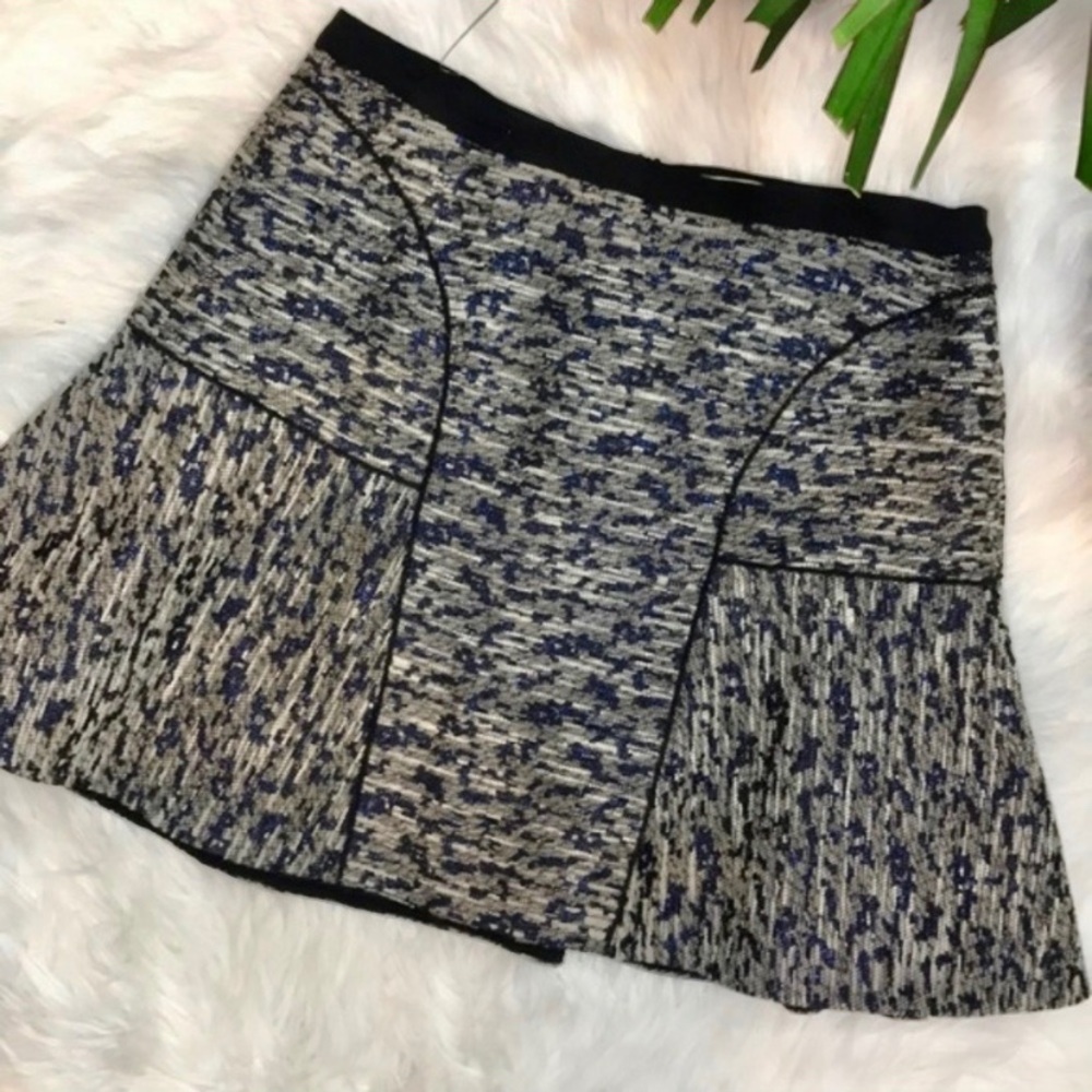 Rebecca Taylor animal print trumpet skirt